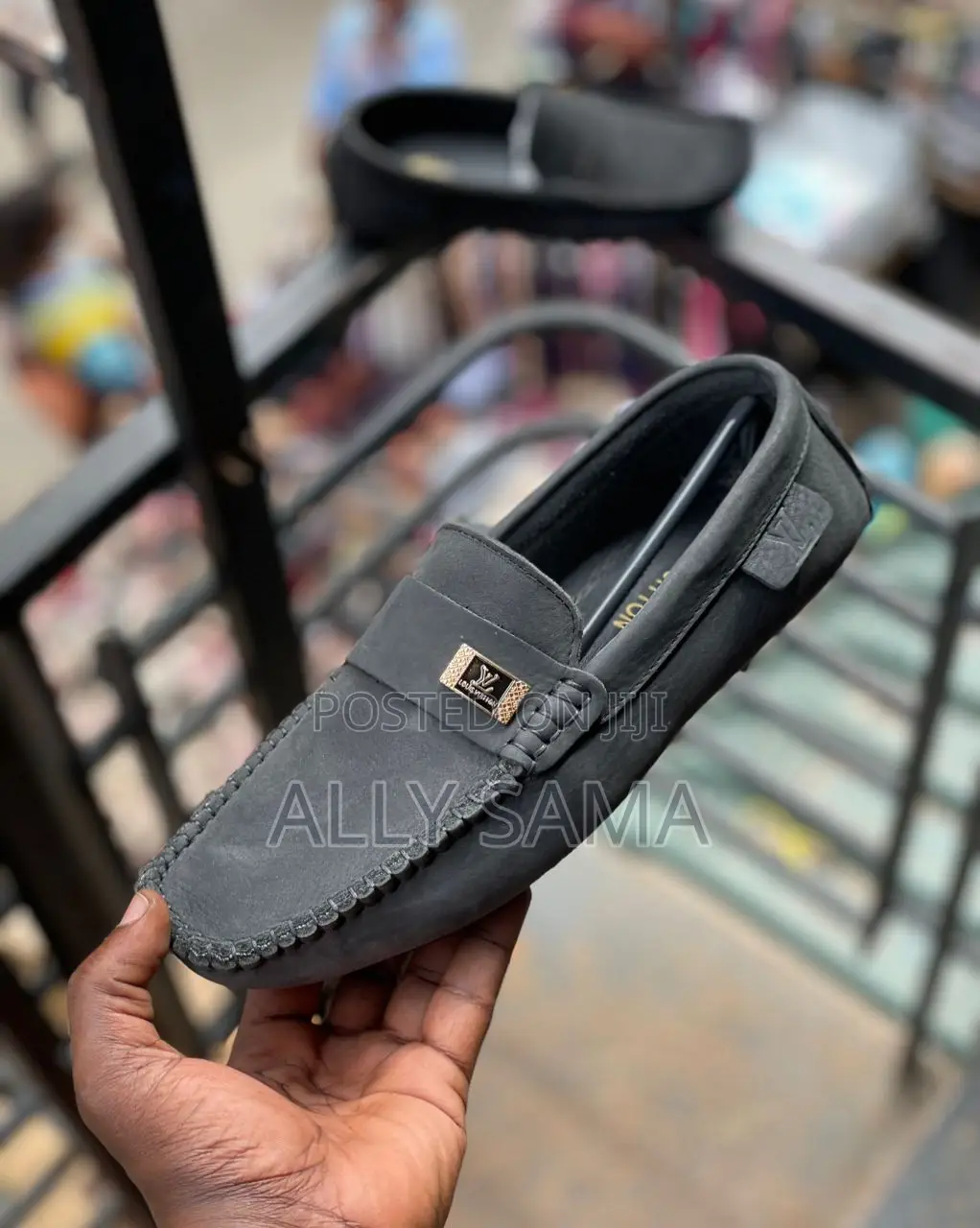 Mens Loafers Black More Brand Material Leather
