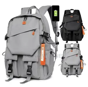 Fabric Backpack Bag With Charge Port and Waterproof