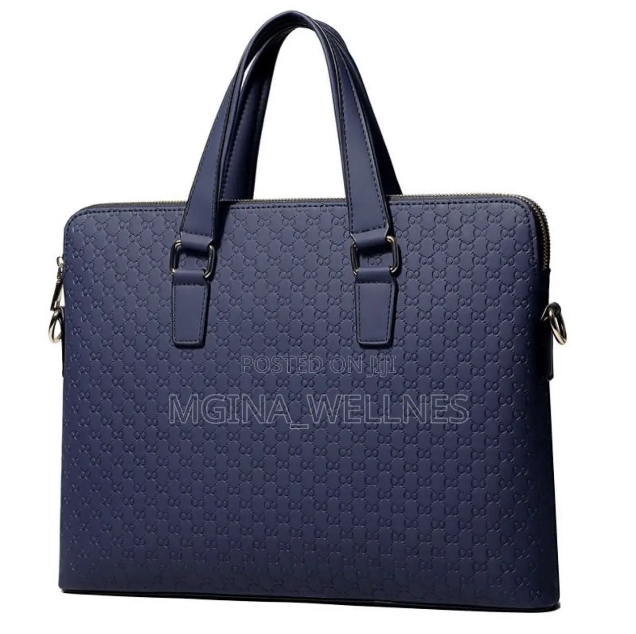 Pure Leather Blue Handbags