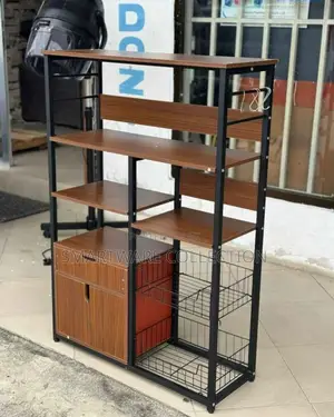 Photo - Shelf Microwave Oven Stand With Storage Kitchen Baker Rack