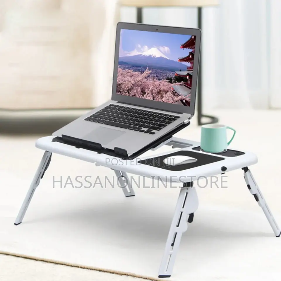 Smart Desk - Foldable Laptop Table With USB Cooling Fans