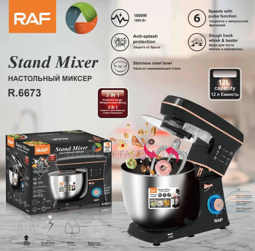 Raf Original Stand Mixer 12L Stainless Steel