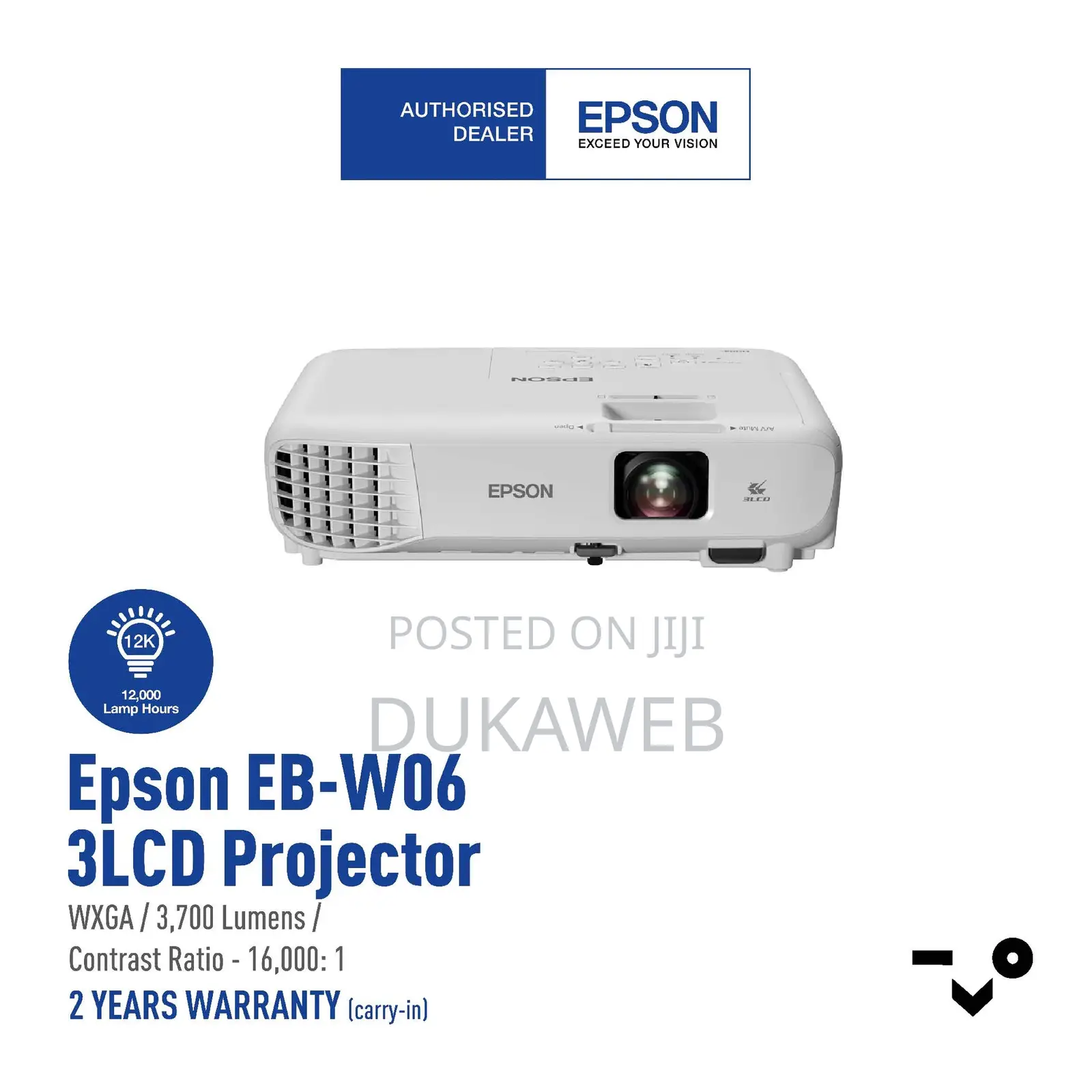 EPSON Projector 3700 Lumens