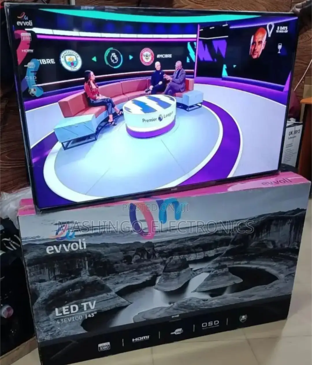Evvoli Led Tv Inch 43 (43EV100D) Frameless