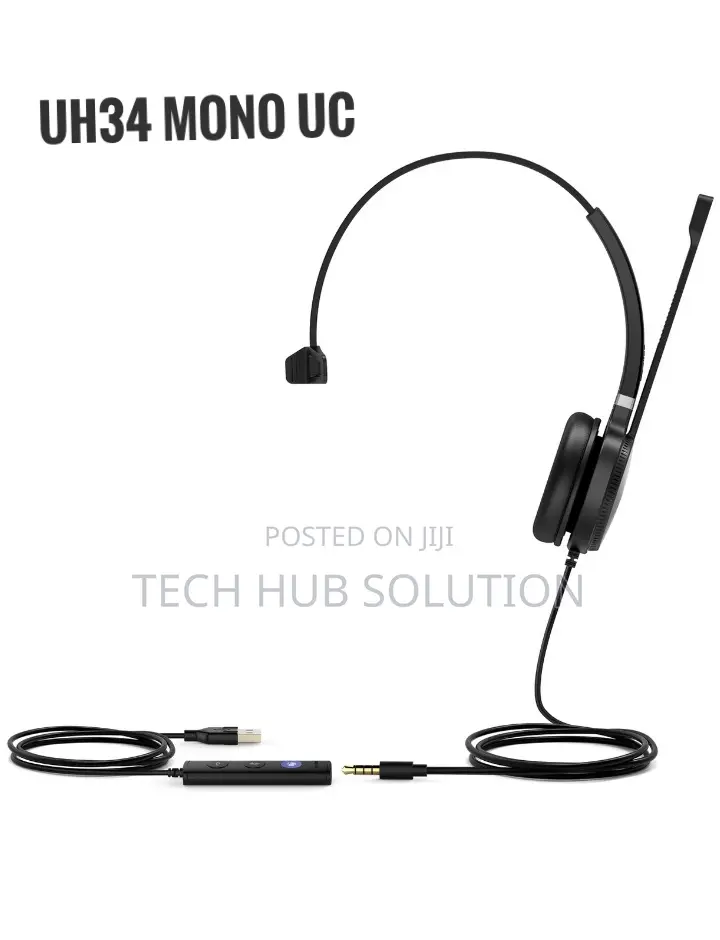 Yealink Usb Wired Headset Uh34 Lite Mono Uc