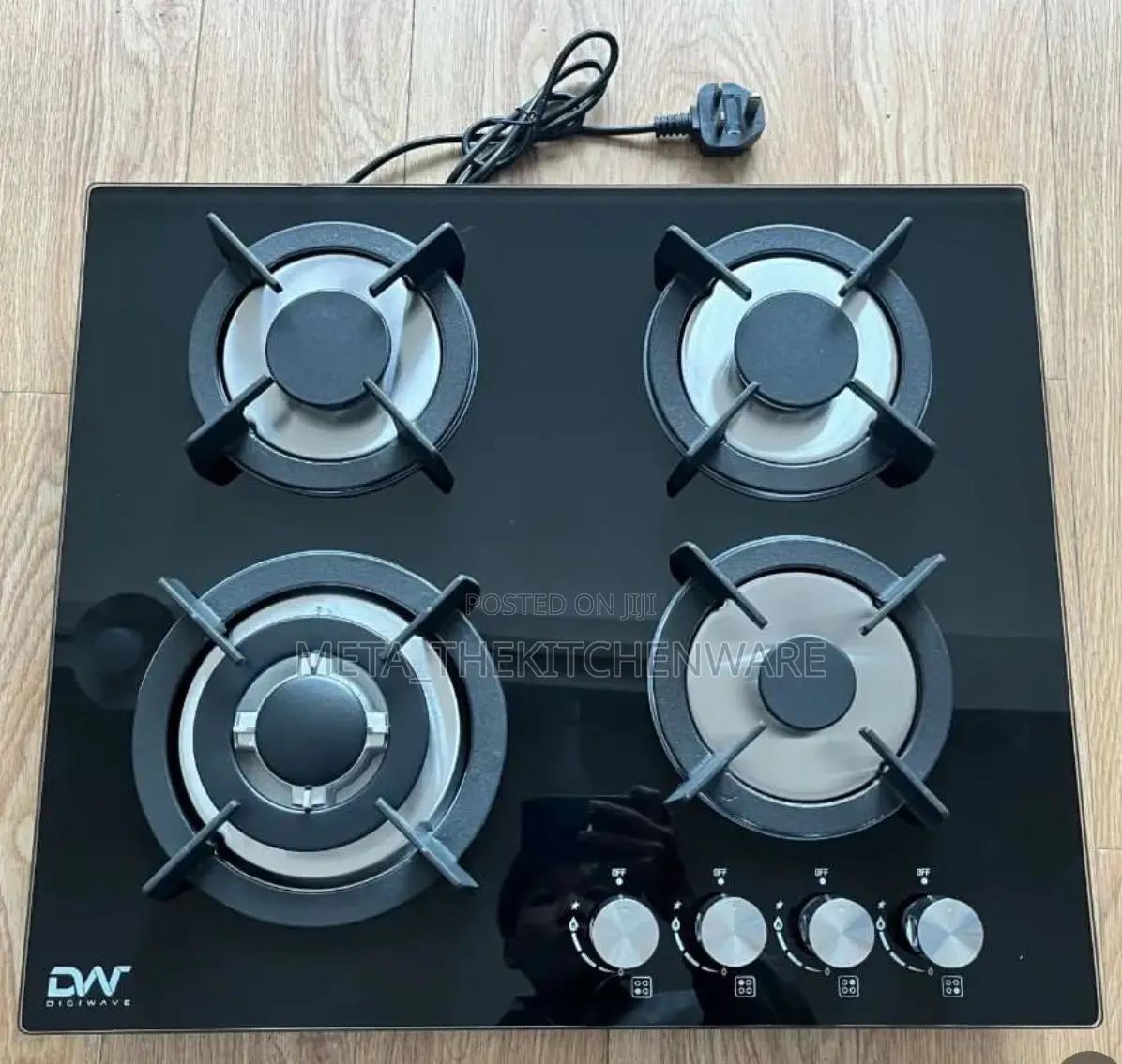 Digiwave Tempered Glass Built - In Gas Cooker 4 Burners