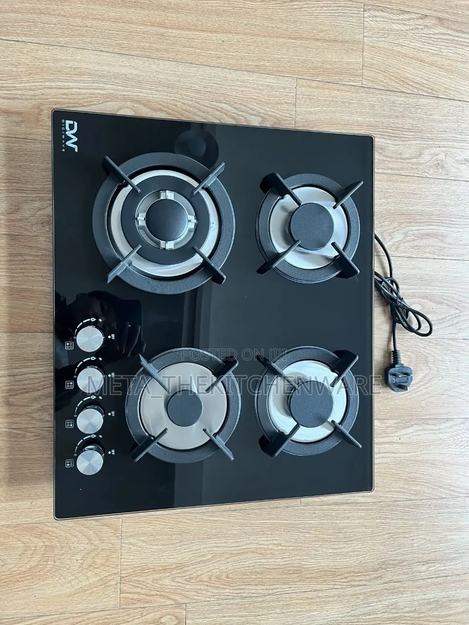 Digiwave Tempered Glass Built - In Gas Cooker 4 Burners