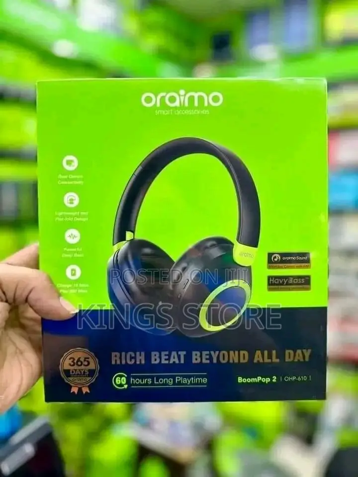 Oraimo Boompop 2 ENC Over-Ear Wireless Headphones