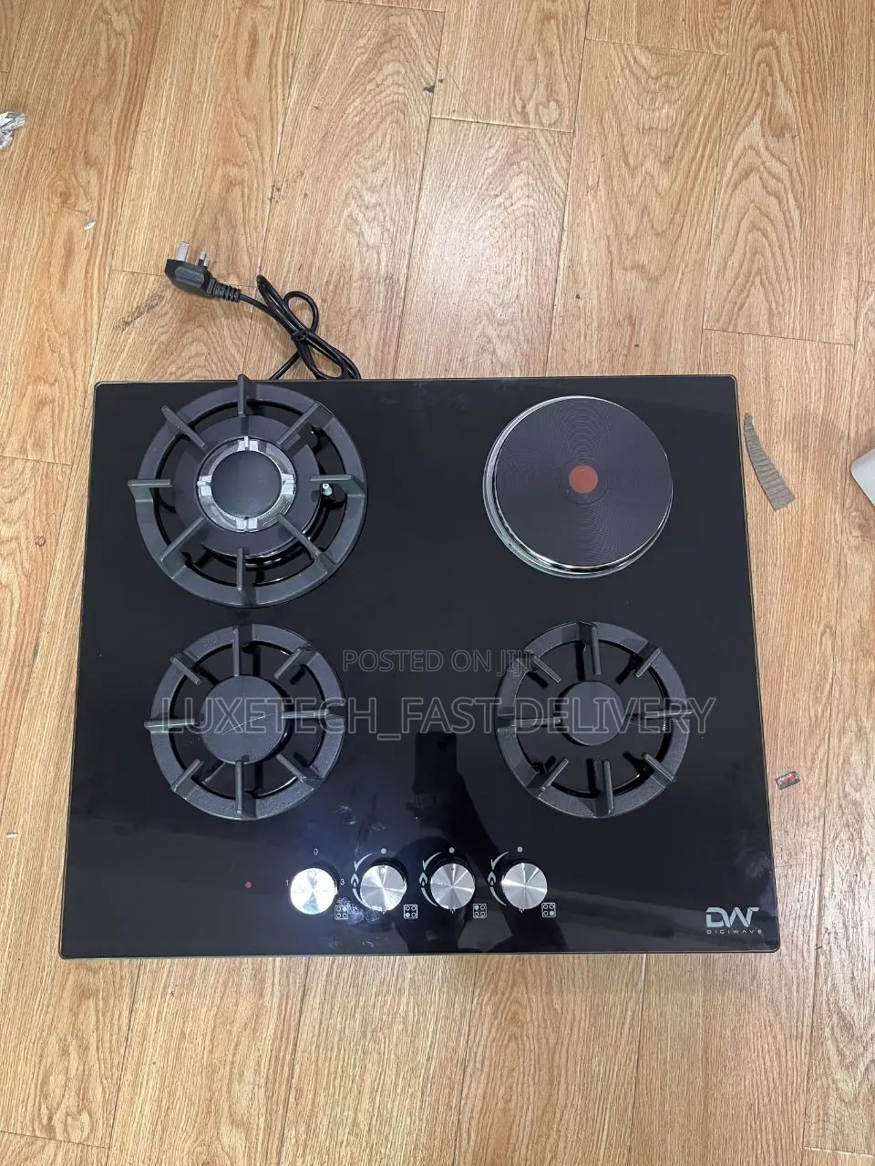 Digiwave 3 Gas + 1 Electric Hotplate Built-in Gas Cooker