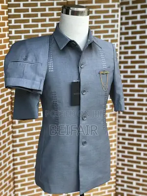 Men's Kaunda Suits | Suti Za Kiume | Short Sleeves | Short