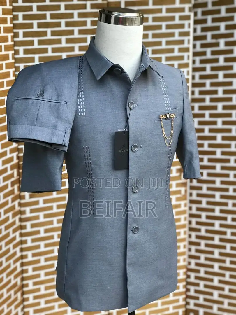 Men's Kaunda Suits | Suti Za Kiume | Short Sleeves | Short
