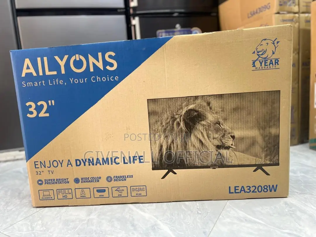 Ofa Ofa = Ailyons TV Nchi 32 LED Vioo Viwili HD Kali Imara