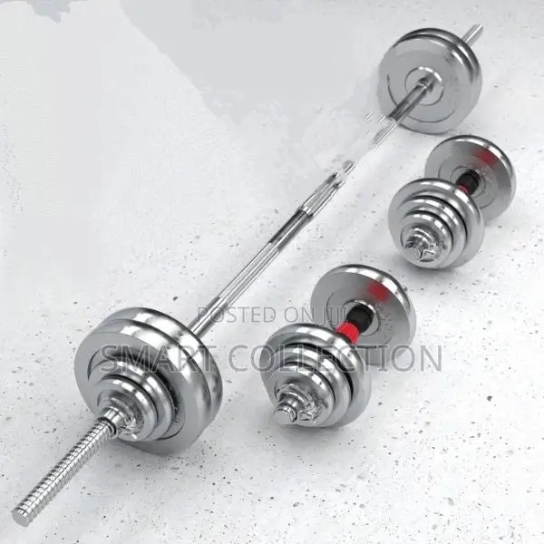 50kg Set Of Barbell/Dumbbell York Chrome Set