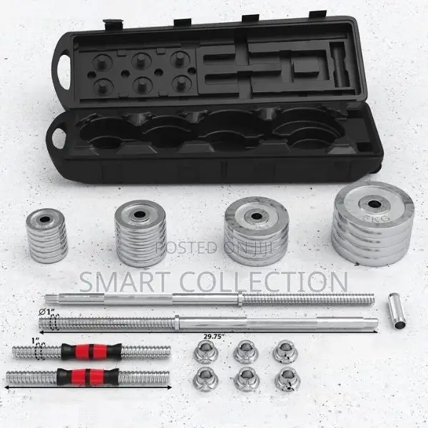 50kg Set Of Barbell/Dumbbell York Chrome Set