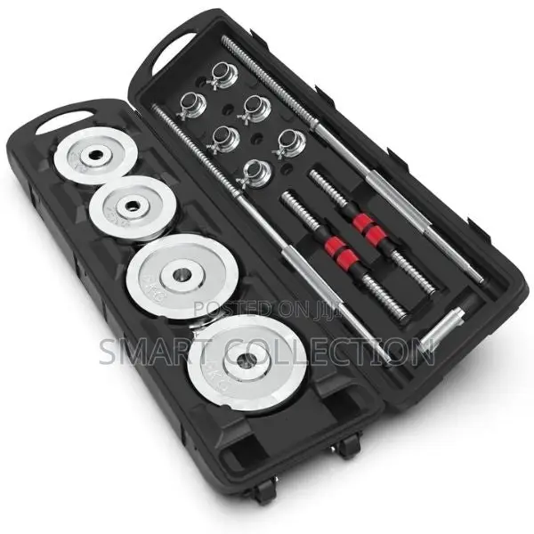 50kg Set Of Barbell/Dumbbell York Chrome Set