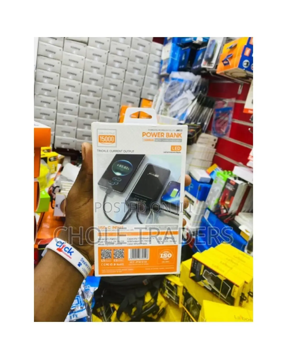 15000mah Power Bank With Charging Cable