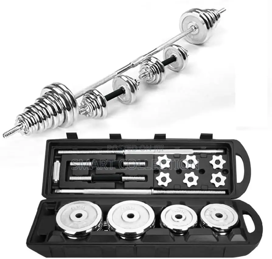 50kg Set Of Barbell/Dumbbell York Chrome Set