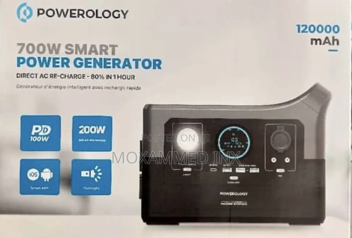 Powerology 700w Power Generator 120,000mah Battery