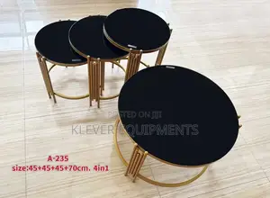Royal Golden 4 in 1 Glass Coffee Table