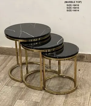 Modern Luxury Glass Top Nesting Table