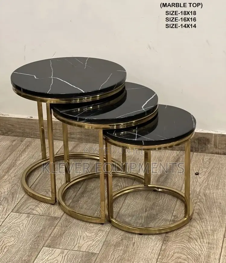 Modern Luxury Glass Top Nesting Table