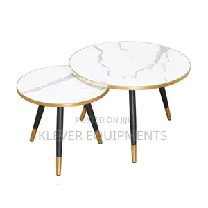 Luxury Round End Table With Wooden Top