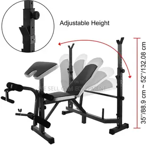 Weight Bench With 50kg Dumbbell Set