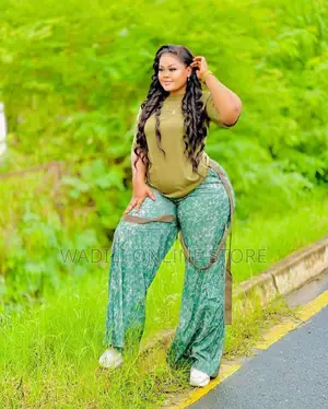 Army Green Wide Leg Pants