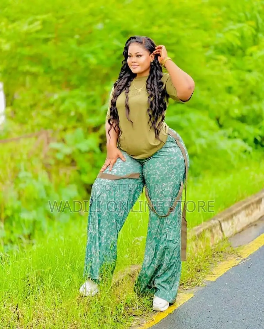 Army Green Wide Leg Pants
