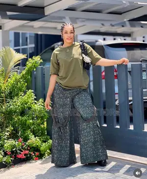 Army Green Wide Leg Pants