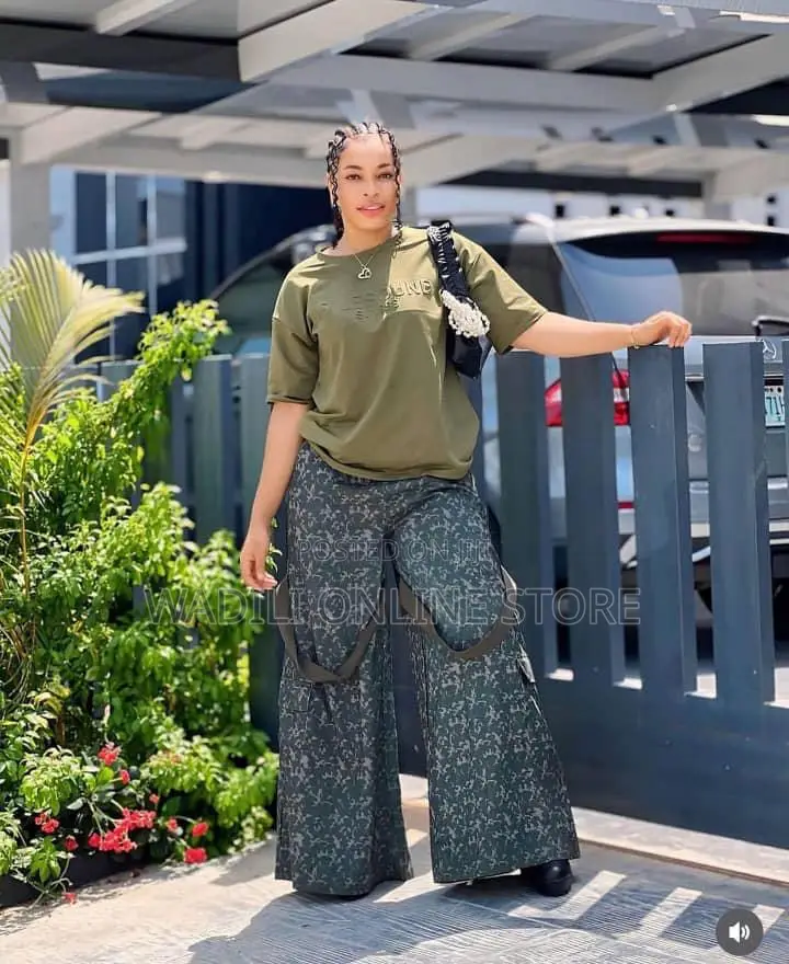 Army Green Wide Leg Pants