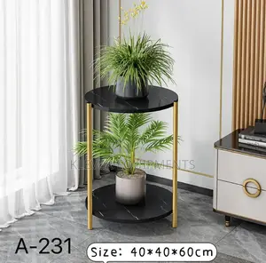 The Craft House Side End Table 2 Tier Metal Frame Top MDF