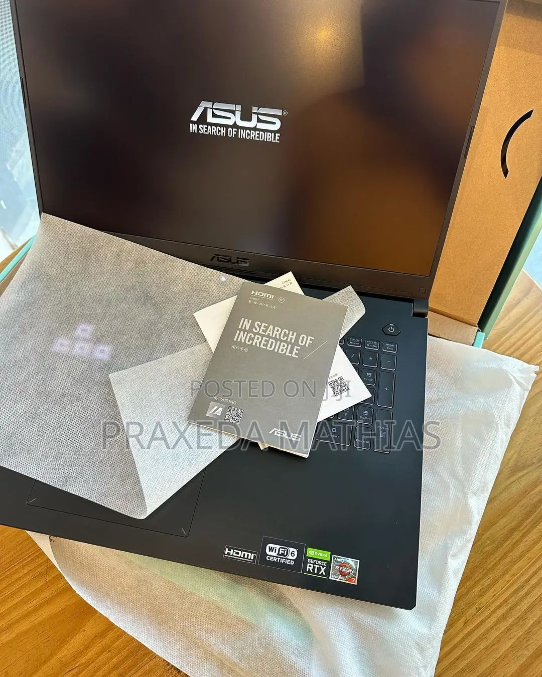 New Laptop Asus TUF516P 16GB AMD Ryzen 7 SSD 512GB