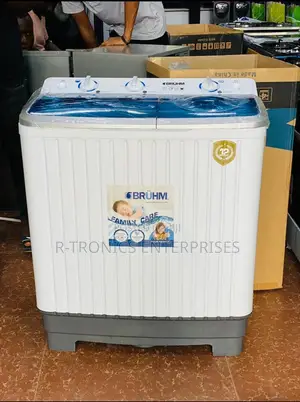 *Brühm Twin Tub Semi Automatic Washing Machine 7kg