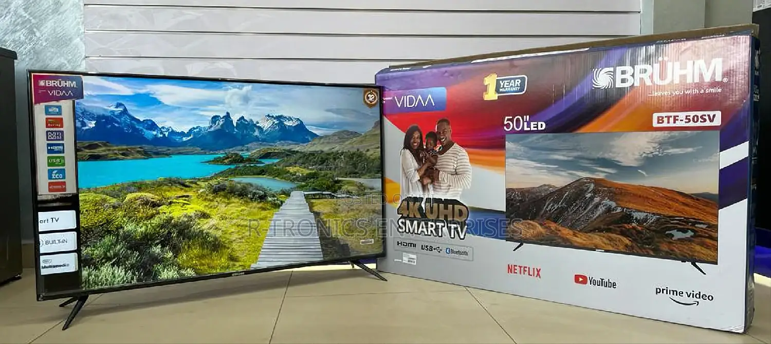 Bruhm 50'' LED UHD Vidaa Smart TV Frameless