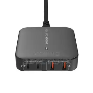 Momax Oneplug 100W 4-Port Gan Charger - Black