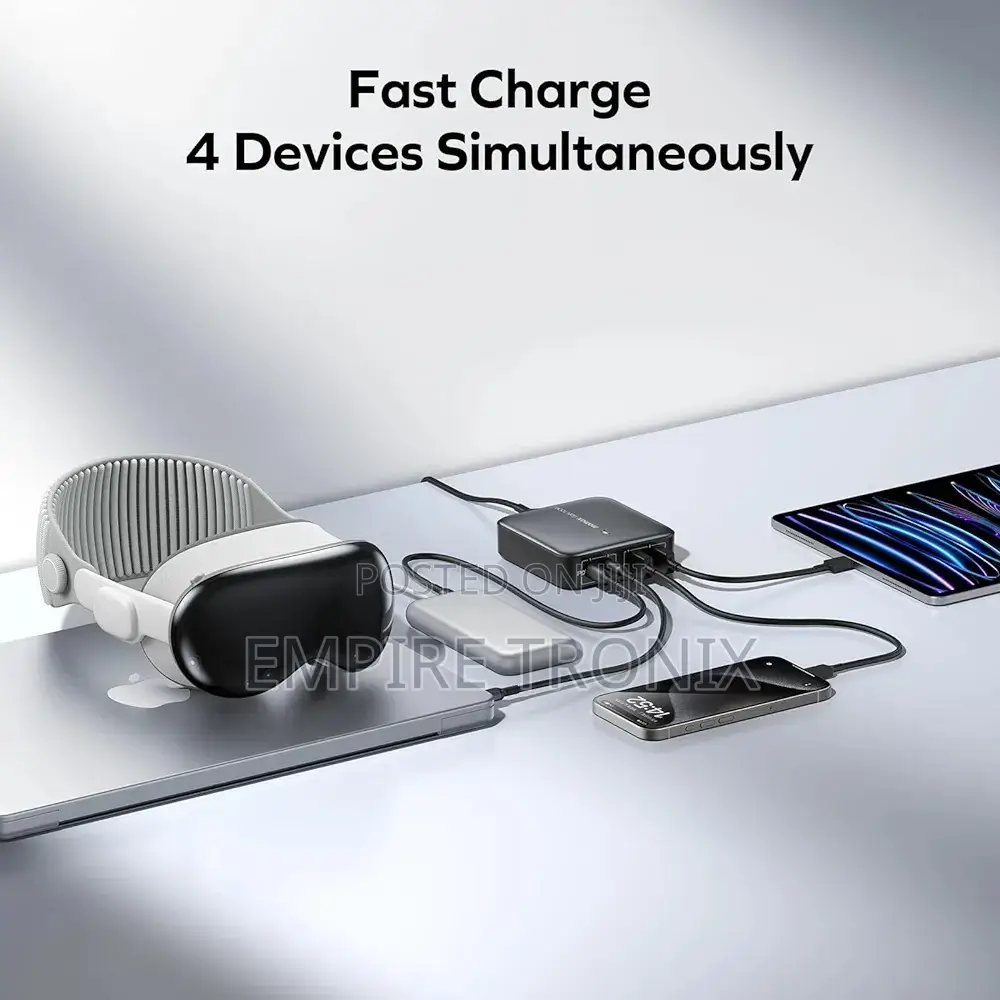 Momax Oneplug 100W 4-Port Gan Charger - Black