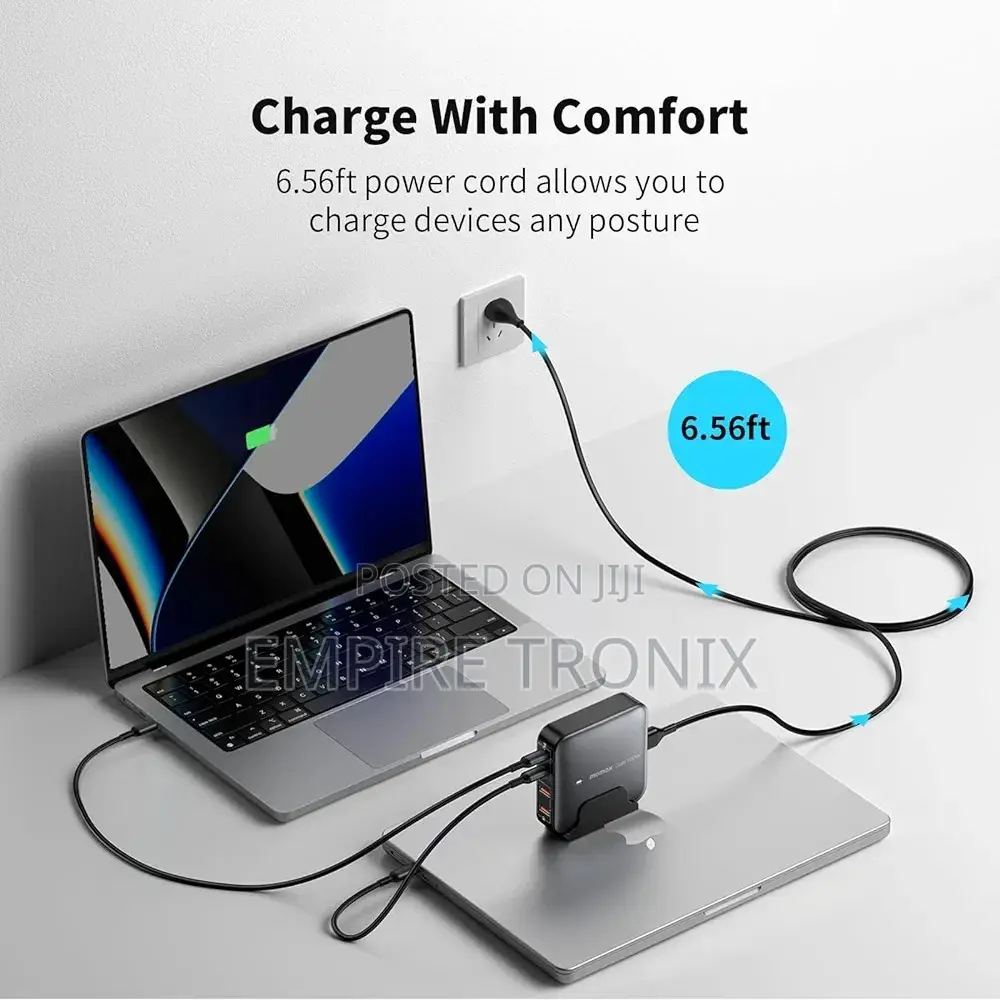 Momax Oneplug 100W 4-Port Gan Charger - Black