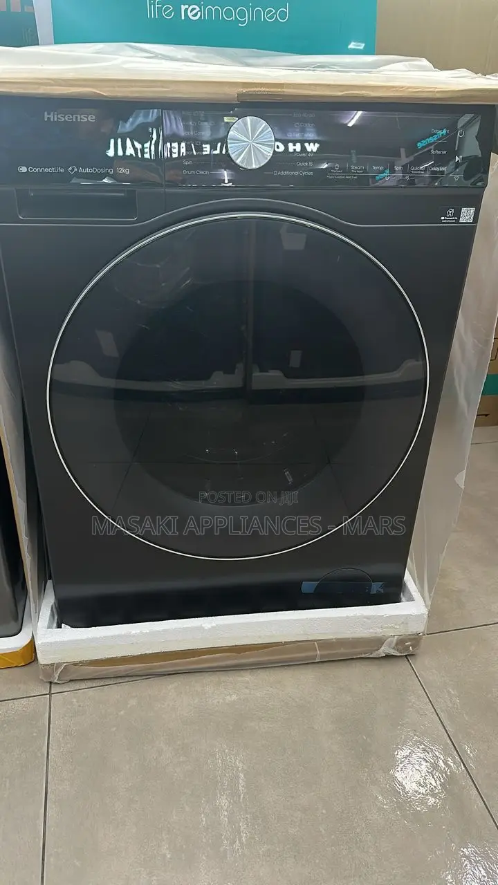 New Hisense Wf5s1245bb Series 12kgs Washing Machine Smart With Wifi ,