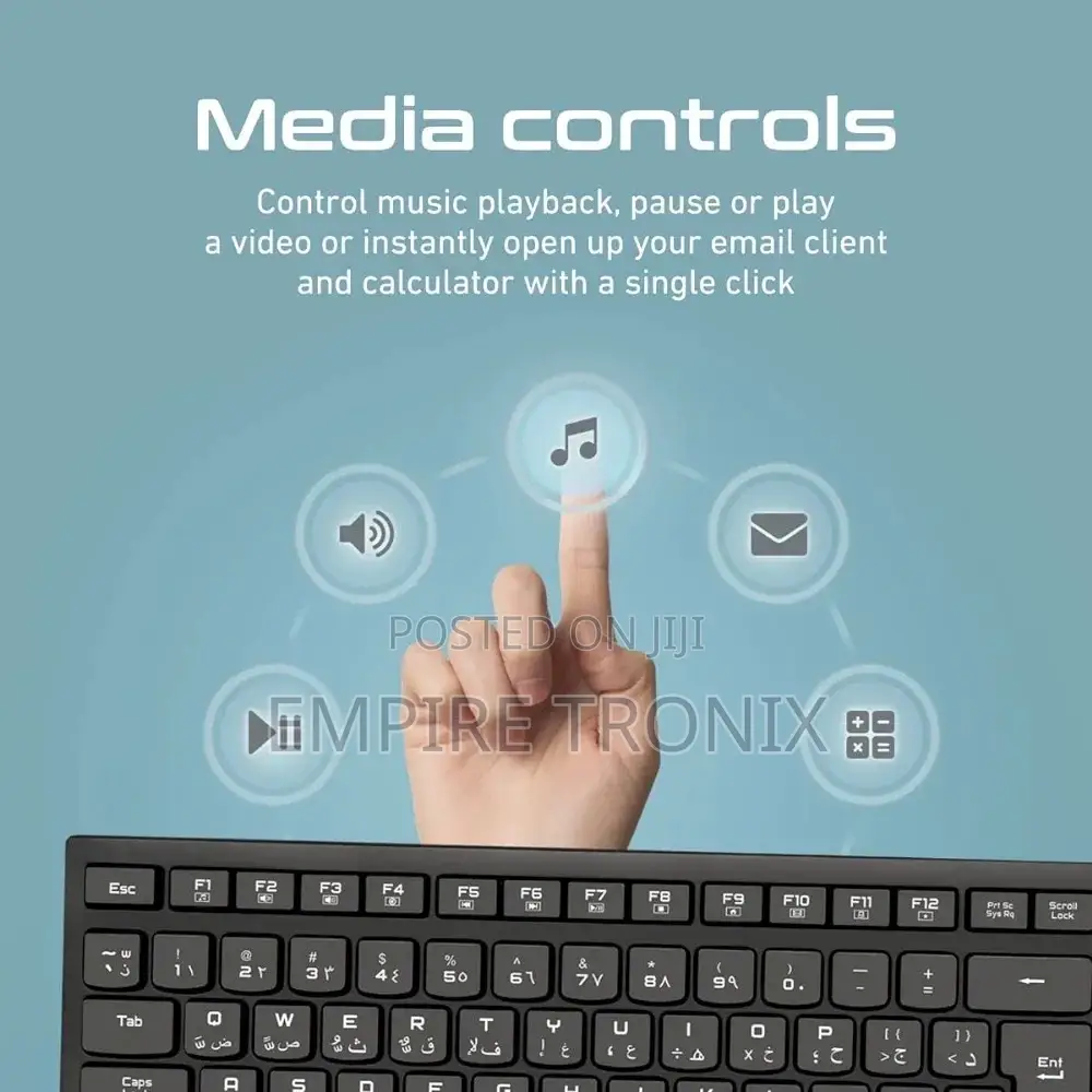 Promate Procombo-12 Wireless Keyboard and Mouse