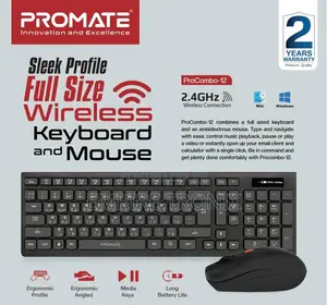 Promate Procombo-12 Wireless Keyboard and Mouse