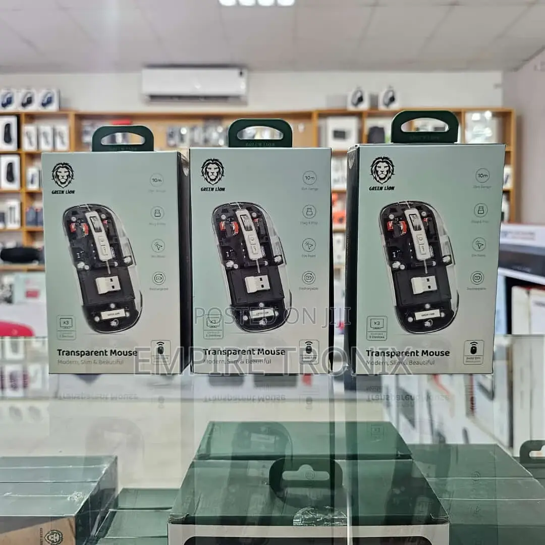 Green Lion Transparent Wireless Mouse