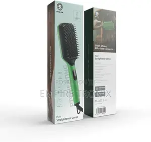 Green Lion Hair Straightener Comb PTC Heating