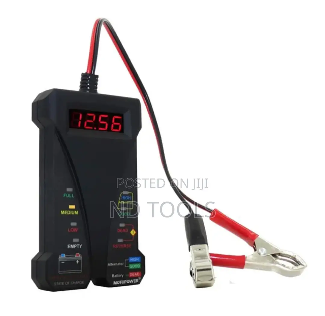 12V Digital Car Battery Tester Voltmeter & Changing System