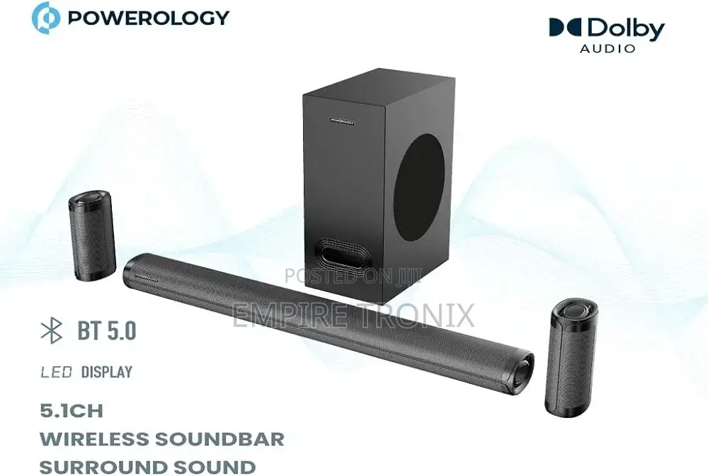 Powerology 5.1CH Soundbar Speaker 735 Watts