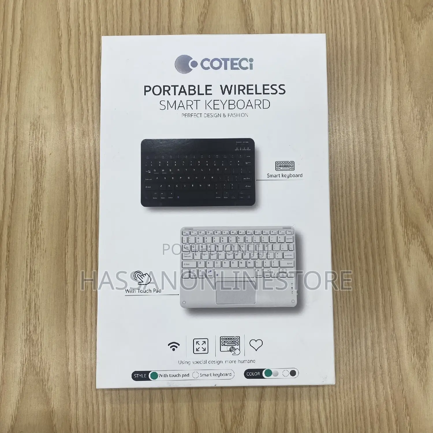 Coteetci 64002 Portable Bluetooth Smart Keyboard