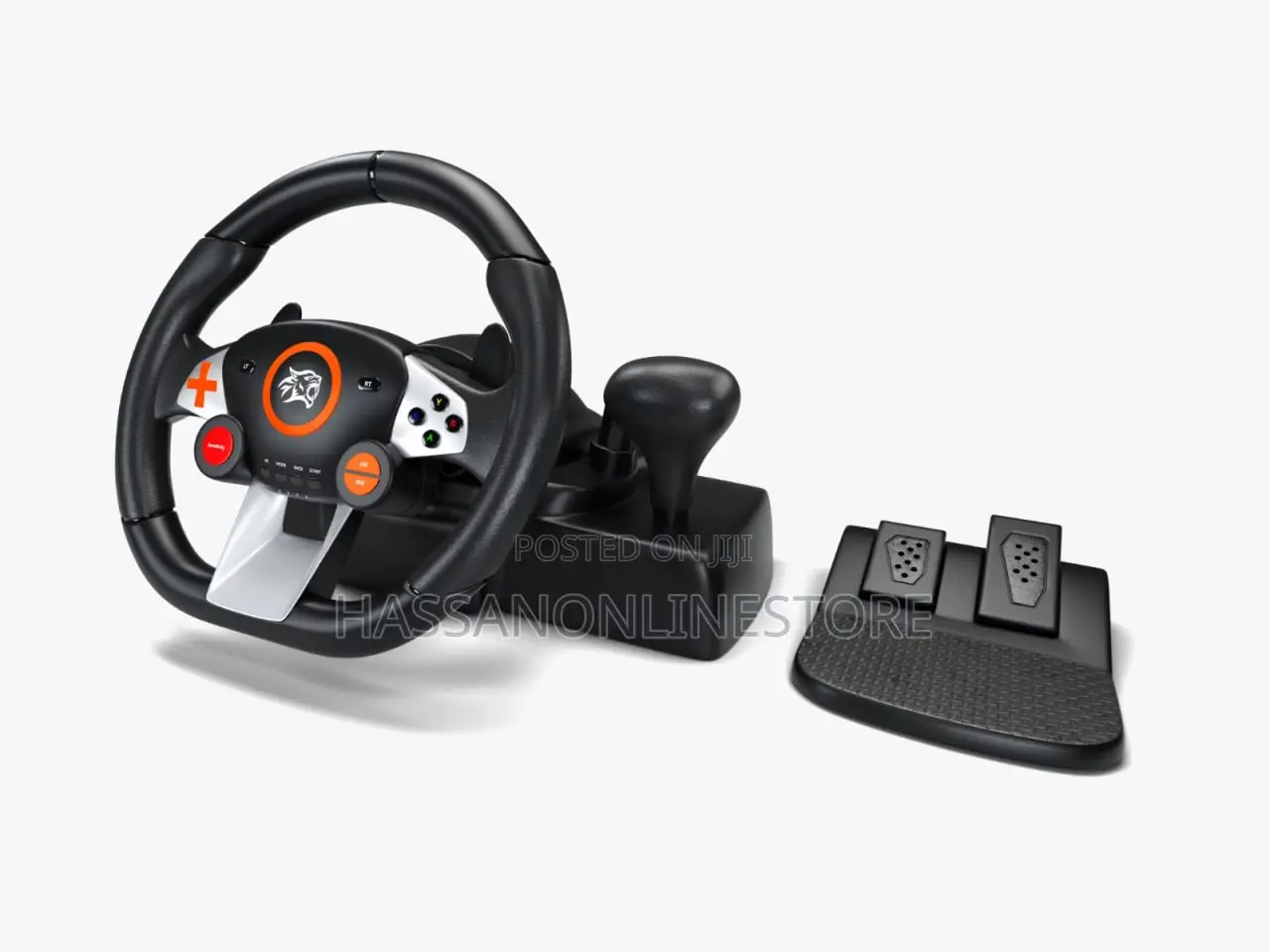 Porodo Gaming 7 in 1 Steering Wheel - Black