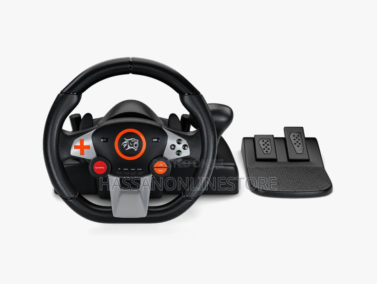 Porodo Gaming 7 in 1 Steering Wheel - Black