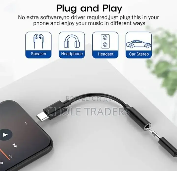 Type-C to Aux Adapter / Type-C to 3.5mm Headphone Jack