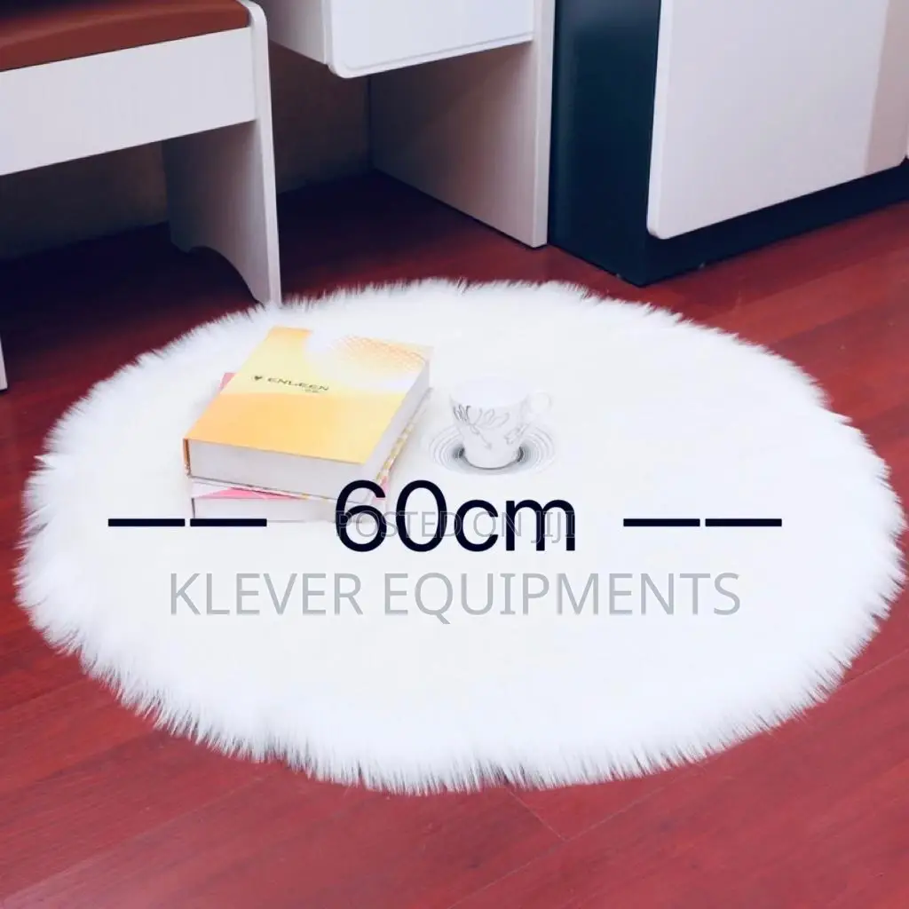 60cm Round Fluffy Rugs